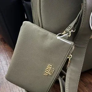 Steve Madden Backpack, Brand new, Olive Green, Comes with small pouch attached Steve Madden | Bags | Steve Madden Backpack Brand New Olive  main image 4